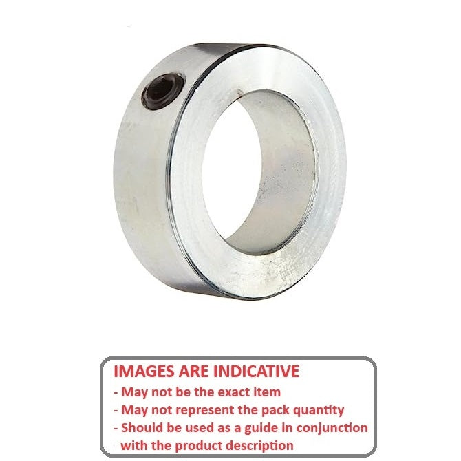 1071473 | COL-00635-013-07-CZ --- Shaft Collars - 6.35x12.7x7.1 mm Standard - Steel, Zinc Plated Collar