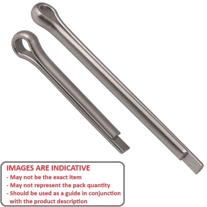 1035947 | PC010-0140-4 (10 Pcs) --- Split Pins - 1x14x0.9 mm - Stainless Steel 304 Similar to A2, 18-8 HRB80 Pin