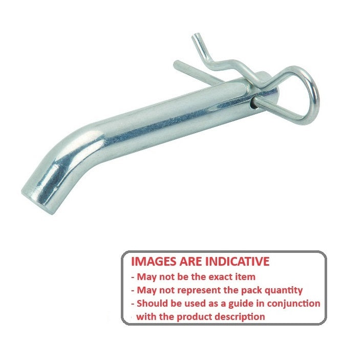 1111500 | CLP-159-0762-CZ-HB (12 Pcs) --- Clevis Pins - 15.88x76.2 - - Handle - Carbon Steel Heat Treated Pin