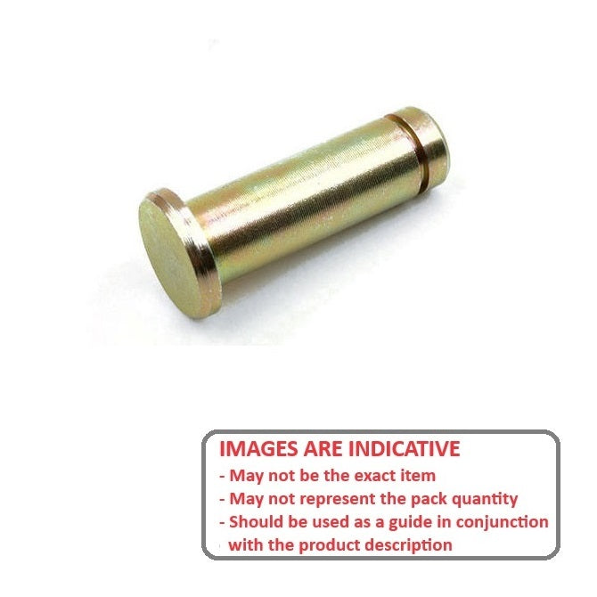 1067395 | CLP-060-0231G-CZ (50 Pcs) --- Clevis Pins - 6x23.06x25 mm Groove Locking - Zinc Plated Low Carbon Steel Pin