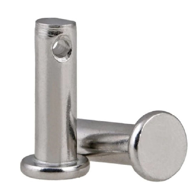 1077975 | CLP-079-0198-S6 (2 Pcs) --- Clevis Pins - 7.94x19.84x25.4 mm Pin Locking - Stainless Steel 316 Similar to A4, 18-10