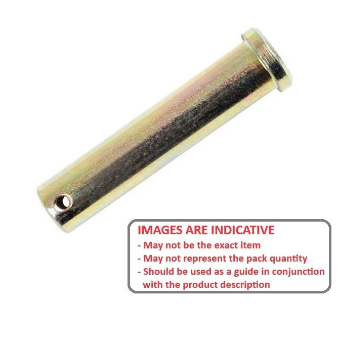 1056219 | CLP-048-0125-CZ (100 Pcs) --- Clevis Pins - 4.76x12.3x15.88 mm Pin Locking - Zinc Plated Low Carbon Steel