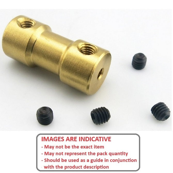 1040969 | CP-023-040-09-R-B (4 Pcs) --- Rigid Couplings - 2.3x4x9 mm Hobby Brass - Brass Coupling