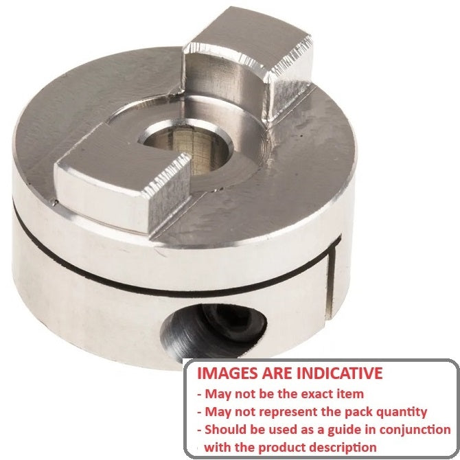 1045525 | CP-030-HUB-J-OC-15 (5 Pcs) --- Oldham Clamp Style Couplings - 3 mm Size 15 15 mm Hubs - Aluminium Coupling