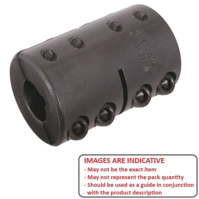 1109454 | CP-159K-127K-33-051-R2-SC --- Rigid Couplings - 15.875 - Keyed - 12.700 - Keyed - 33.32 mm Clamp - Steel