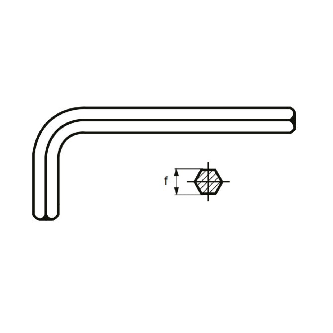 1073934 | HK-0635-L --- Keys and Screwdrivers Tools - 6.35 mm Long Arm Hex Keys - Carbon Steel Hex Key