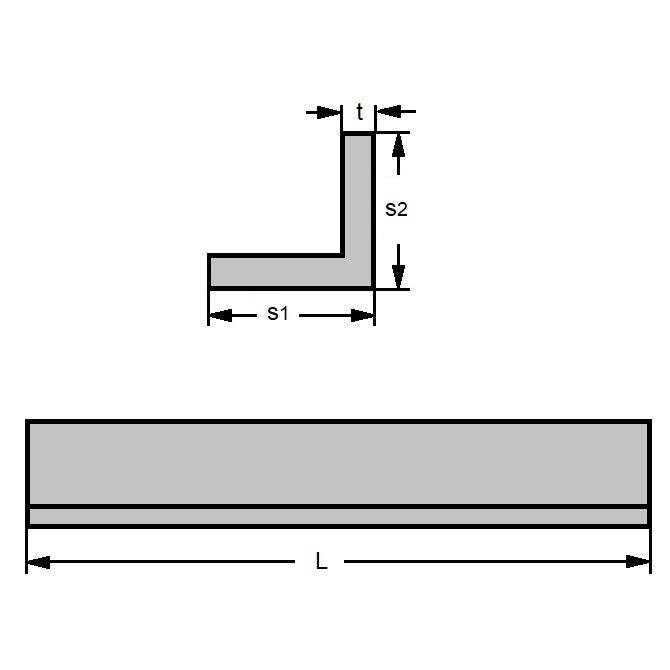 1056871 | ANGBR-048-0300 --- Brass Angle - 4.762x0.71x300 mm - Brass