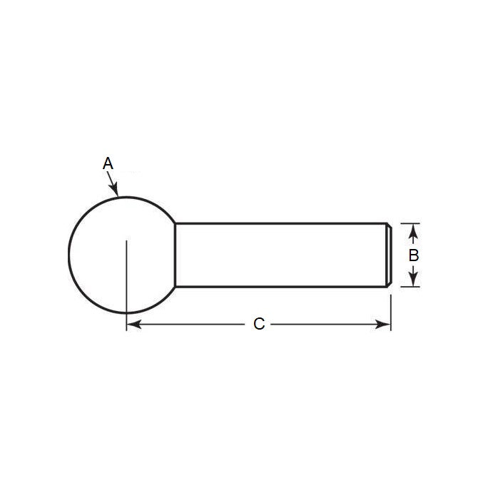 1118727 | BLTO-01905-CS-2P --- Tooling Balls - 19.05x9.525x31.75 mm Two Piece - Carbon Steel