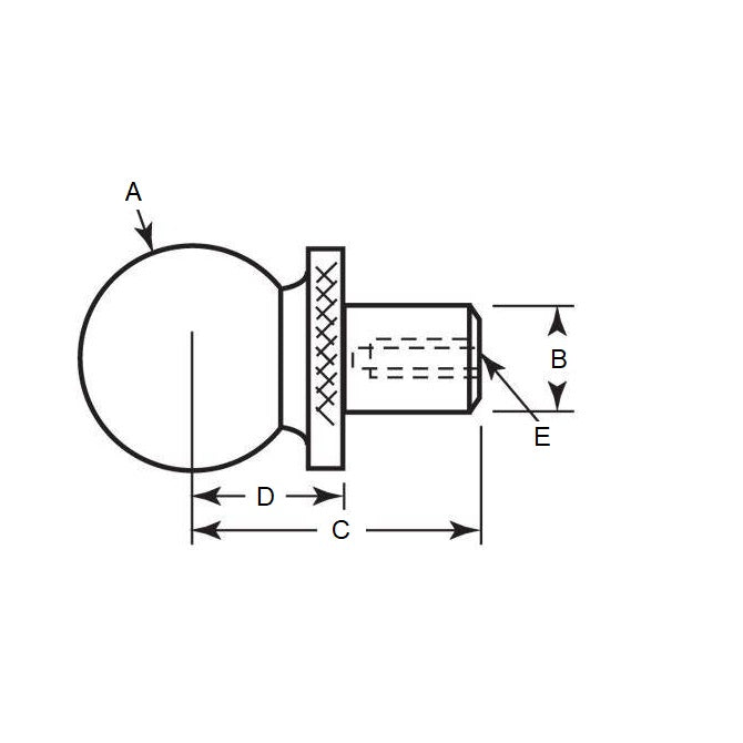 1100162 | BLTO-01270-CS-C2-C --- Tooling Balls - 12.7x6.35x23.876 mm Two Piece - Carbon Steel Ball