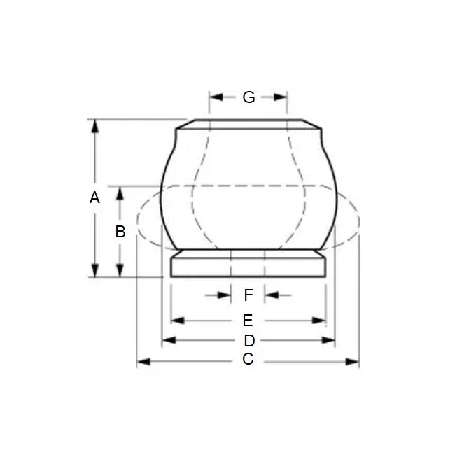 1228921 | GBA-20RS --- Elastomer Bumpers - 84500 N - 101x115.8 mm Axial - Elastomer Bumper