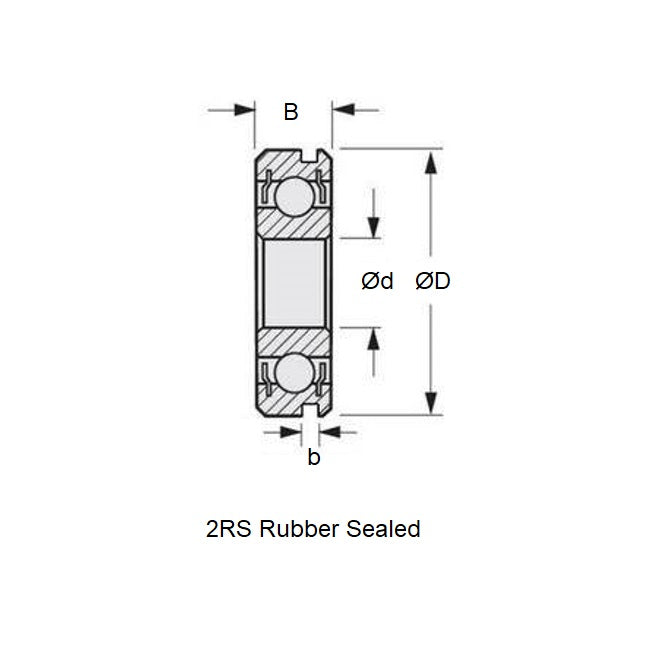1091501 | 6000-2RS-N-ECO --- Single Row Ball Bearings - 10x26x8 mm with Snap Ring - Chrome Steel SAE 52100 Bearing