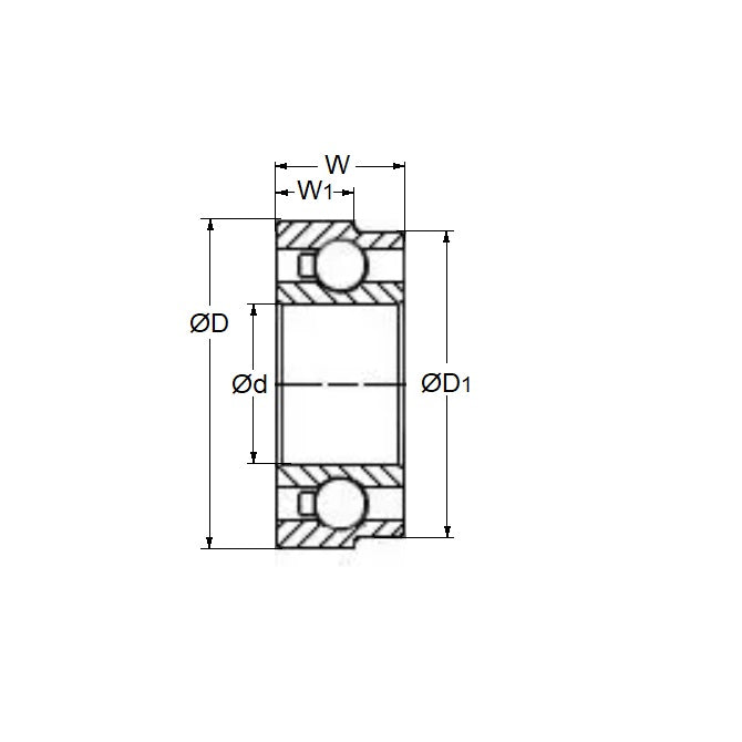 1047594 | SR144A-D27-ZS-KC-OPT --- Dental Applications Bearings - 3.175x6.35x2.779 mm - Stainless Steel AISI 440C - High Speed Phenolic Cage - Dental Special Bearing