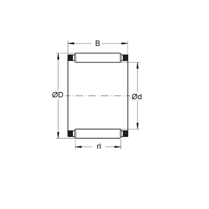 1122715 | NC-0200-0260-0140-ST --- Needle Roller without Inner Ring Bearings - 20x26x14 mm / 1400 Kgf Cage Type - Carbon Steel