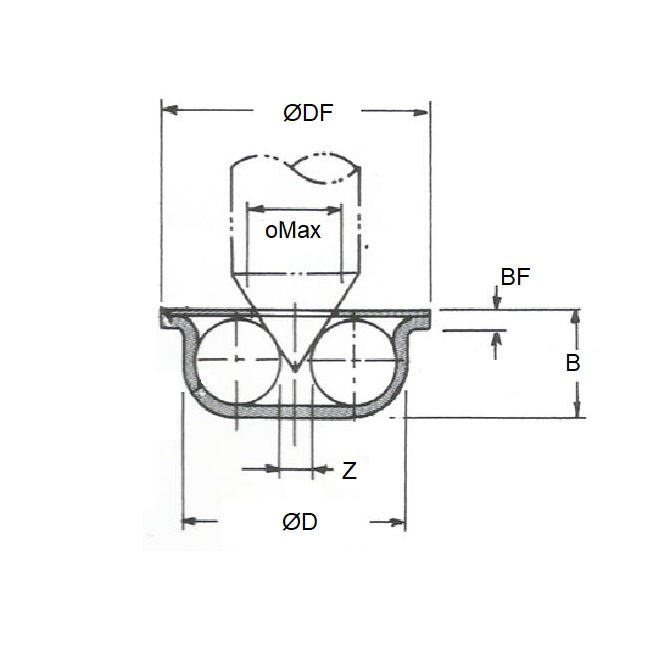 1001949 | C330 (10 Pcs) --- Pivot Bearings - 0.5x3.3x1.6 mm Flanged - Chrome Steel Bearing
