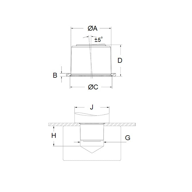 1086281 | SBS2-375 --- Self Clinching Bearings - 9.525 23.977 to 24.053 9.53 mm Self Aligning - Chrome Steel in Carbon Steel Bearing