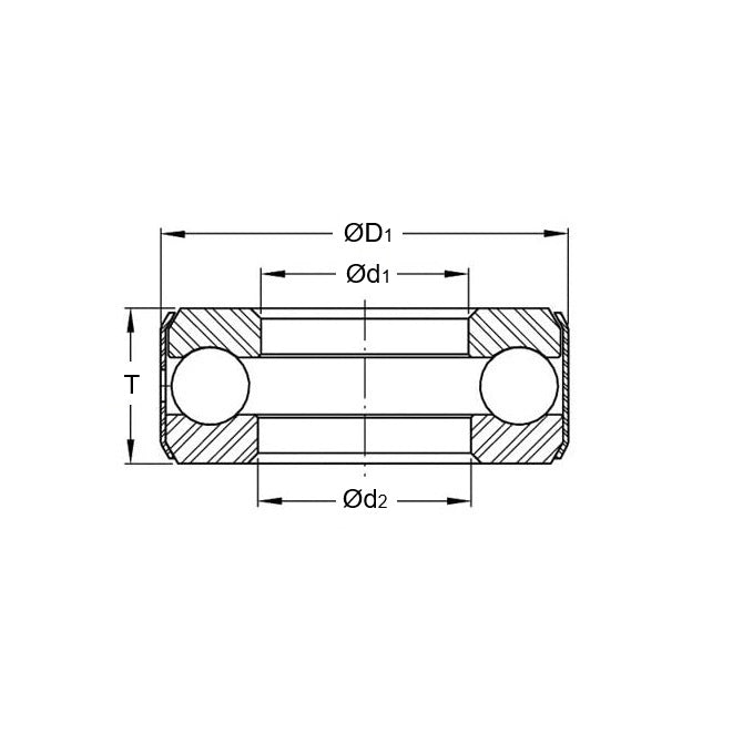 1110289 | T-0159-0286-BND --- Thrust Ball Bearings - 15.875x28.575x8.738 mm / 16.662 mm Banded - Carbon Steel Bearing