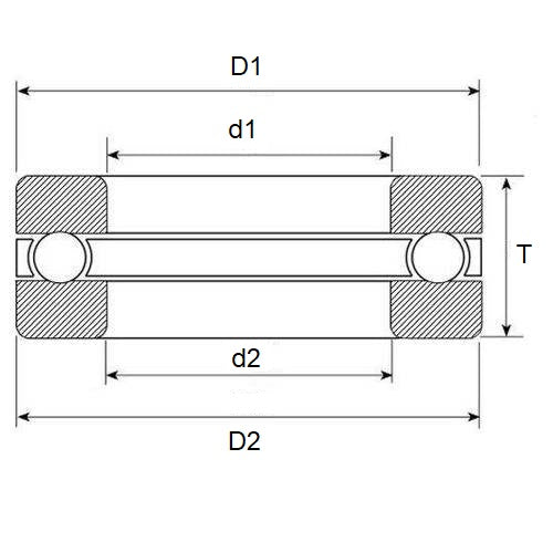 1054214 | T-0040-0090-G-S440 --- Thrust Ball Bearings - 4x9x4 mm / 4.2 mm - Stainless Steel AISI 440C