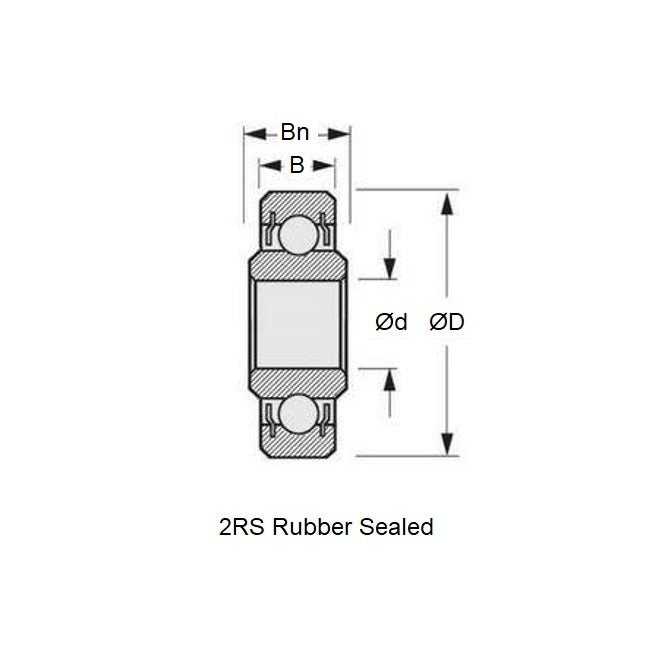 1119714 | WR11924-2RB-FC-ECO --- Single Row Ball Bearings - 19.05x30.163x6.35 mm / 7.142 mm Unflanged - Chrome Steel SAE 52100