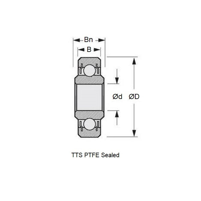 1150460 | WR13250-TTS --- Single Row Ball Bearings - 39.688x50.8 - 6.350/7.142 / 7.142 mm Unflanged - Chrome Steel SAE 52100 Bearing