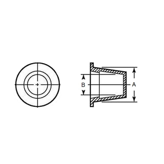 1054654 | BNGCAP-041-019-R (100 Pcs) --- Bungs and Caps - 4.12x1.85 mm - Red - Plastic Bung