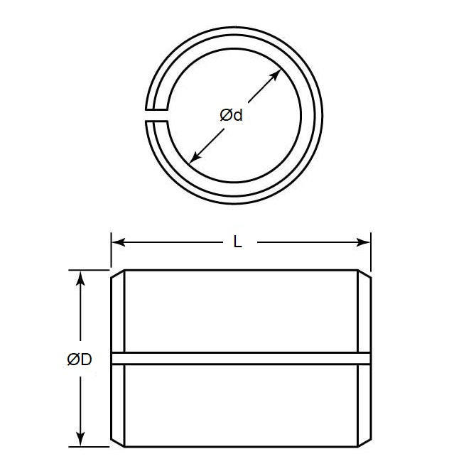 1142217 | VT114RS --- Tension Bushings - 31.75x38.1x38.1 mm - Steel Bushing