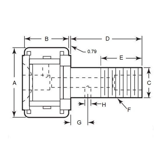 1101648 | CCF965RS --- Needle Roller Cam Followers - 12.7x25.4 mm - 1/4-28 UNF Standard - Stainless Steel Cam Follower