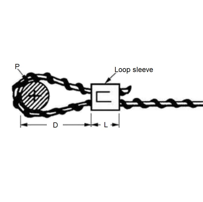 1048642 | LS-0318 --- Loop Sleeves Cable Attachments - 3.18 - mm - - - Zinc Plated Copper Attachment