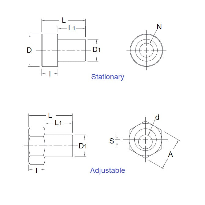 1039761 | DVAB2-ST-064-303 --- Adaptor Bushings Dual Vee - Bushing Size 2 - 18x6.65 mm - Stainless Steel 303 Similar to A2, 304, 18-8