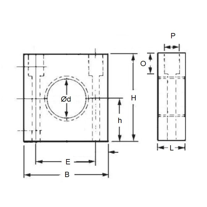 1126094 | HSGSQ-22.00X18.00 --- Square Miniature Housings - 22x18x42 mm - Steel Housing