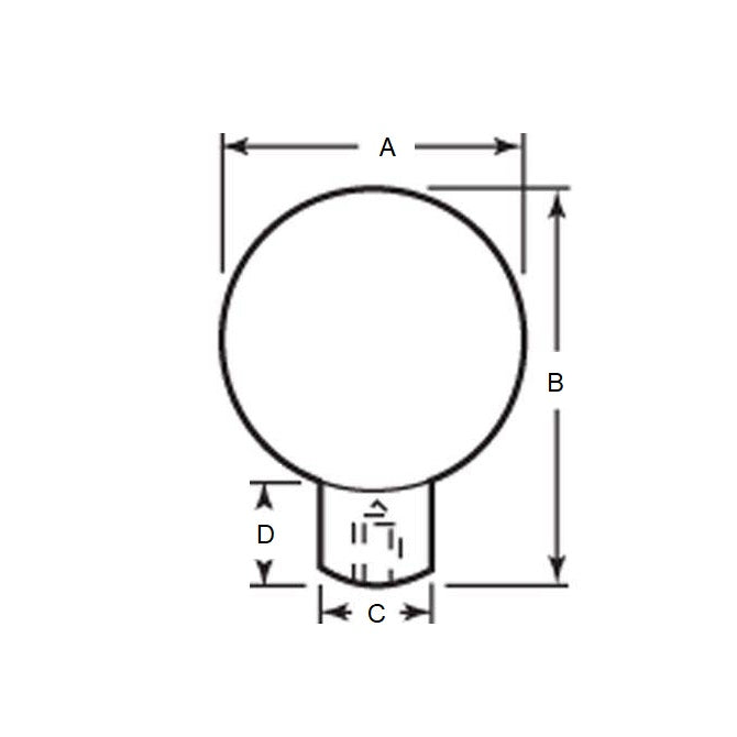 1055093 | KF042-017-TPHS --- Ball Knobs - 8-32 UNC - 4.17mm - 16.89x6.4 mm Female Threaded - Phenolic Knob