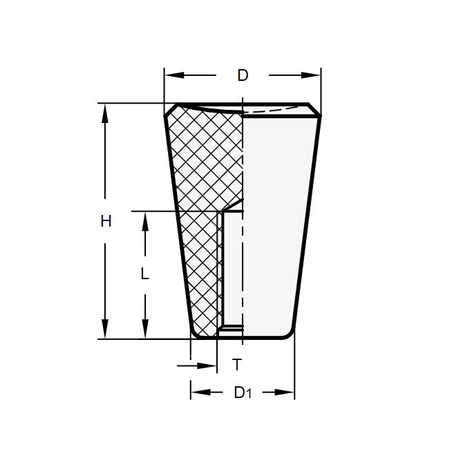 1086513 | KF095-035-LVR --- Lever Knobs - Hole Size 9.53 Push On 34.93x19.1 mm Through Bore - Phenolic Knob