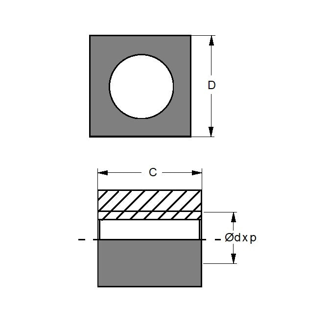 1121258 | VKM204LH --- Nuts Leadscrew - 20x4 mm - Left Hand Metric