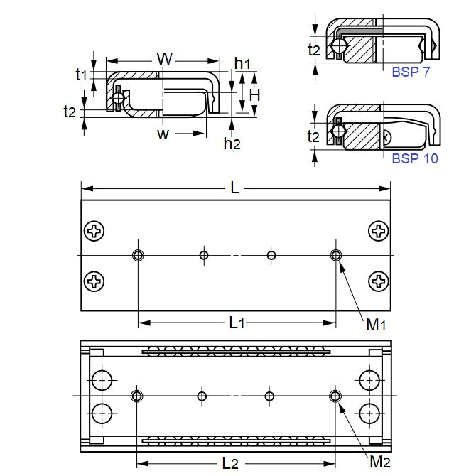 1089097 | BSP1025SL --- Linear Slides - 10x6x25 mm Non Recirculating Ball