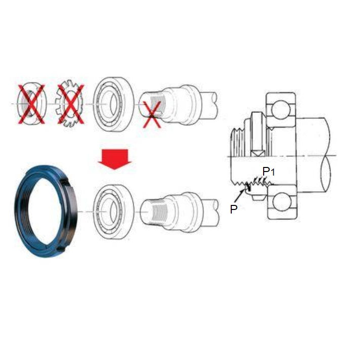 1095333 | FU01SS-OUK --- Stainless Insert Locknuts - M12 Super Fine - 12x1mm - 22-0.2 - 18-0.2