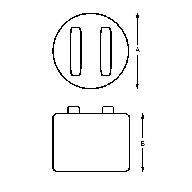 1086311 | MAG-D-10-025-C2P --- 2 Pole Magnets - 9.525x25.4 mm - 1.1 kg Ceramic Insulated Aluminium Press Fit