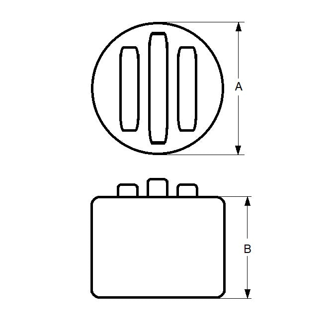 1109406 | MAG-D-16-013-C3T --- 3 Pole Magnets - 15.875x12.7 mm - 3.6 kg Ceramic Insulated Aluminium Tapped Blind Hole