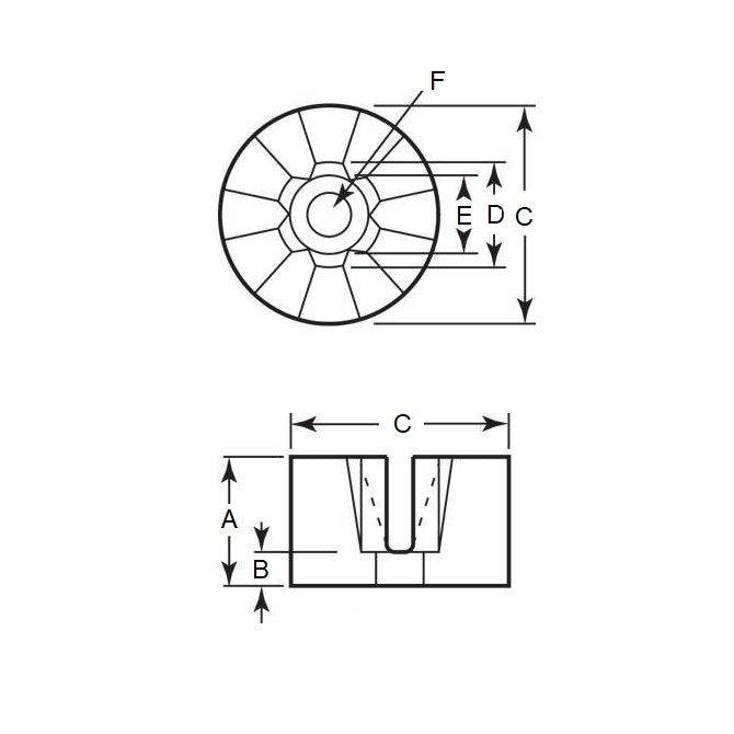 1133066 | MAG-SPR-25-005-AN --- Side Pole Rotator Alnico Magnets - 25.4 mm - 5 - 4