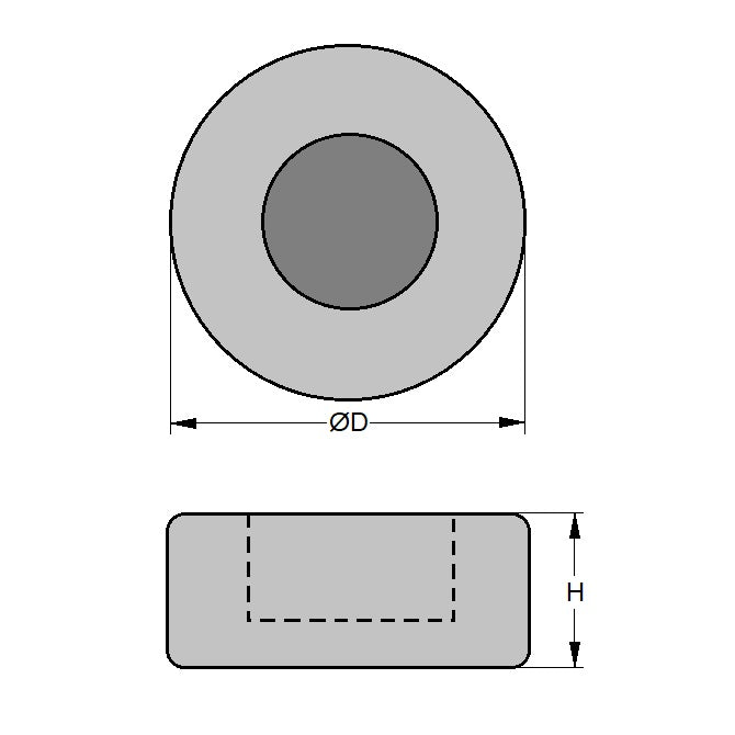 1184568 | MLP-0098-VR --- Levelling Vibration Pads Mounts - 97.8 mm - - - - Rubber Mount