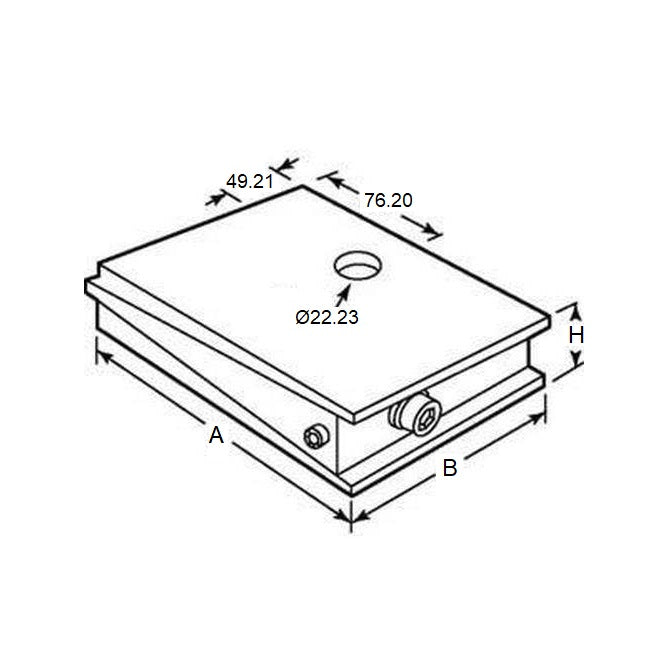 1221444 | MW-4082 --- Wedge Mounts - 4082.3 Kg - 152.4x101.6 mm Heavy Duty - Steel Mount
