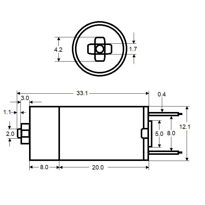 1037508 | 12GM-1-96 --- DC Gearmotors - DC 1.5 V 31.25 RPM - 96:1 12.1mm Diameter