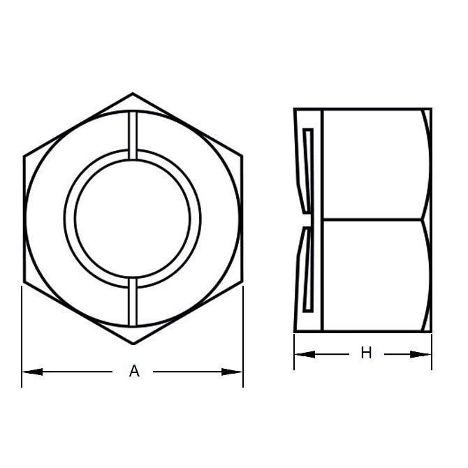 1129042 | NT240M-BX-CZ (100 Pcs) --- Hexagonal Nuts - M24 - 24x3mm - 18.8x36 mm Binx - Zinc Plated Steel Nut