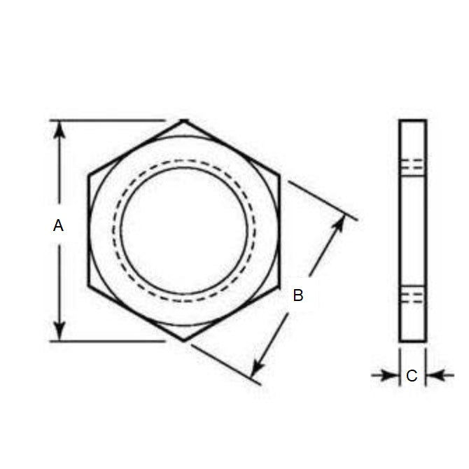 1225806 | ED100RS --- Hydraulic Accessories Shock Absorbers - Suitable Shock Absorber ED1RS 23.876x4.572 mm Hex Jam Nuts