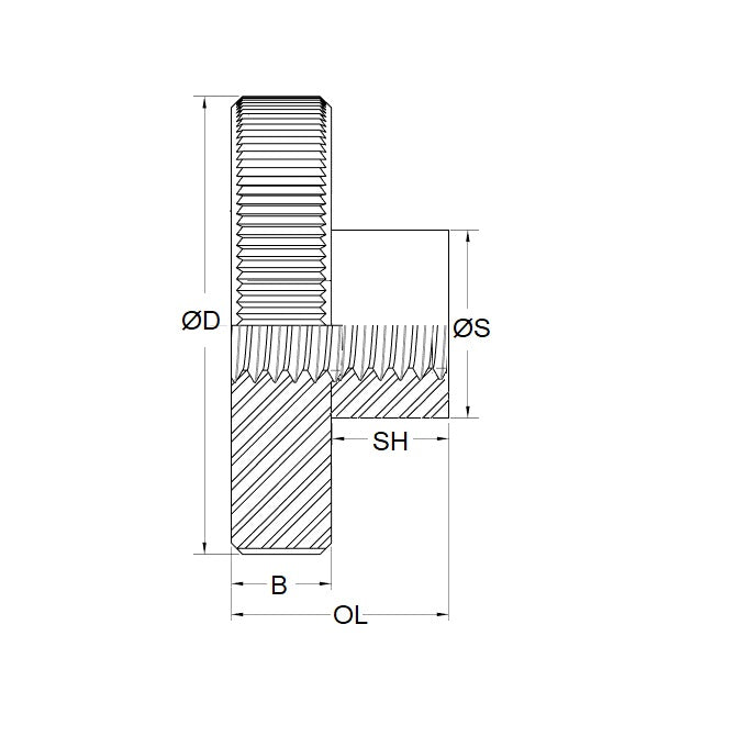 1072147 | NT064C-TH2512-S3 --- Thumb Nuts - 1/4-20 UNC - 6.35mm - 19.1x6.35 mm Basic - Stainless Steel 303/304 Similar to A2, 18-8 HRB80 Nut