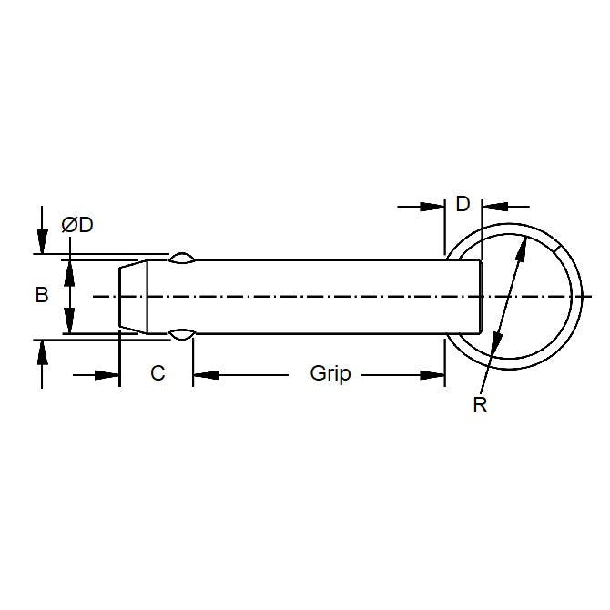1056440 | BLP-048-0318-K2-S4 --- Ball Lock Pins - 4.76x31.75 mm - 304 Stainless Steel Keyring Style Pin