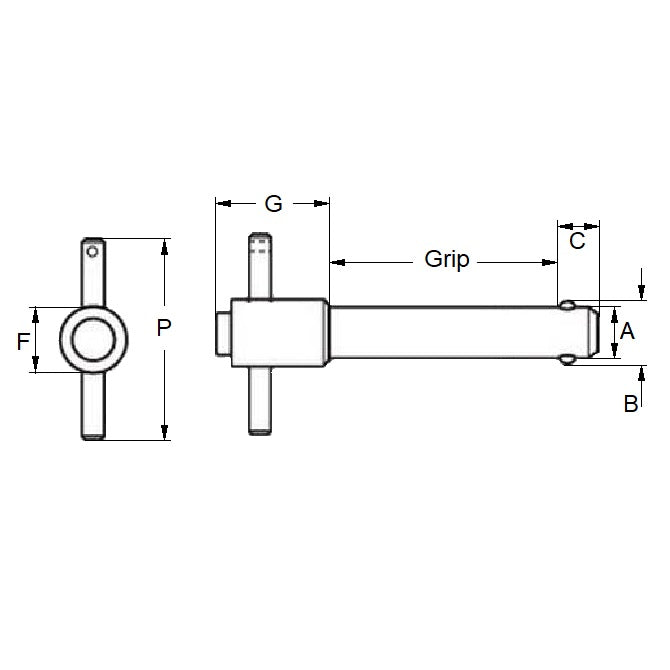 1078253 | BLP-079-0508-THD-S17 --- Ball Lock Pins - 7.94x50.8 mm - 17-4 PH Stainless No Shoulder Pin