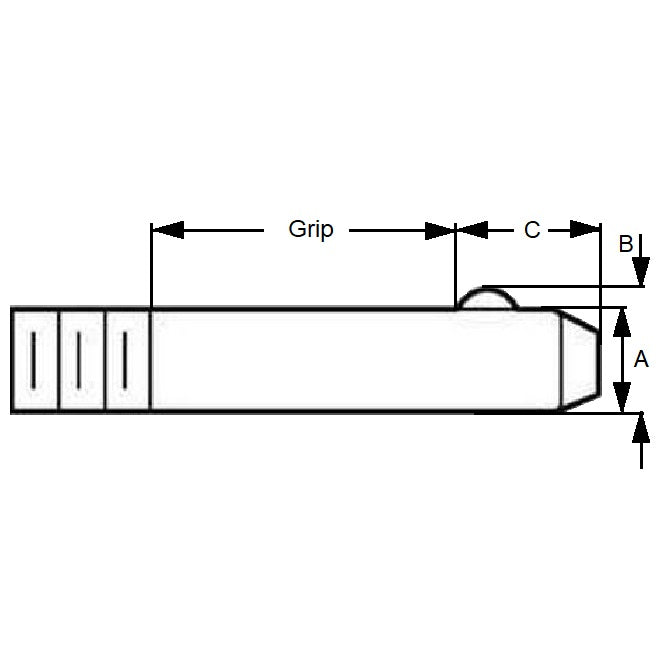 1056250 | BLP-048-0127-THR-S3 --- Ball Lock Pins - 4.76x12.7 mm - 303 Stainless Steel Threaded End Stainless Steel Pin