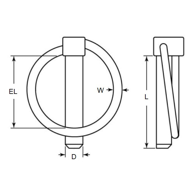 1056440 | LYP-CLK-048-032-CZ --- Clik Pins - 4.76x31.8x3 mm - Carbon Steel Zinc Plated Heat Treated Pin