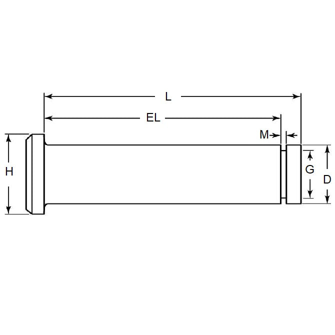 1066988 | CLP-060-0181G-CZ (50 Pcs) --- Clevis Pins - 6x18.06x20 mm Groove Locking - Zinc Plated Low Carbon Steel Pin
