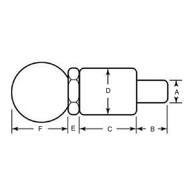 1085596 | BSD-30LORS --- Pull Pins - 9.525x14.288x38.1 mm Round Handle - Steel Pin