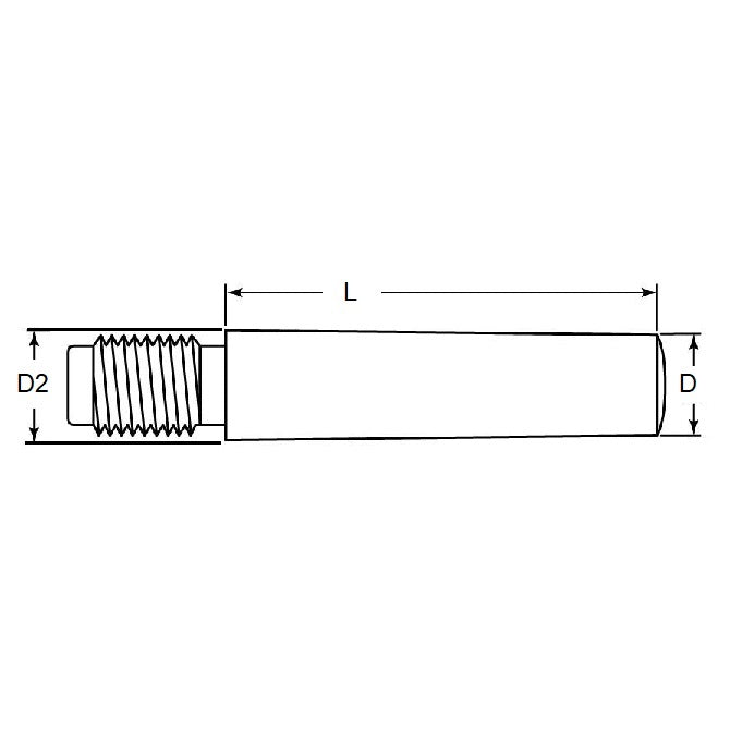 1093534 | TP-103-0381-S4-EE --- Taper Imperial Pins - 10.32x38.1x9.53 mm Extractable - Stainless Steel 304 Similar to A2, 18-8 HRB80 Pin